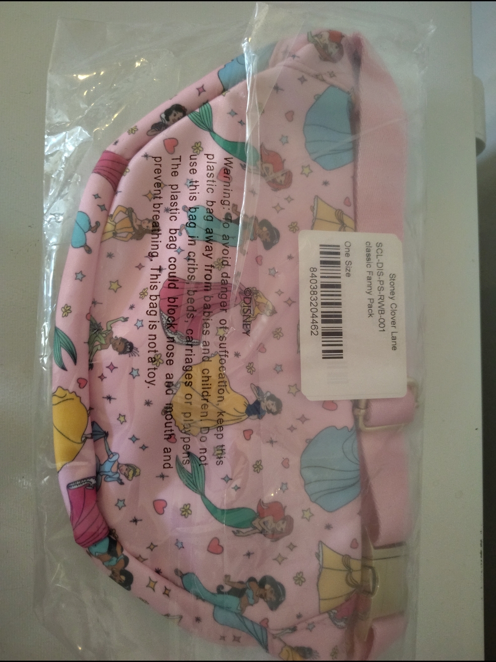Disney x Stoney Clover Co. Pink Princess Print Fanny Pack Classic Size - Picture 3 of 4